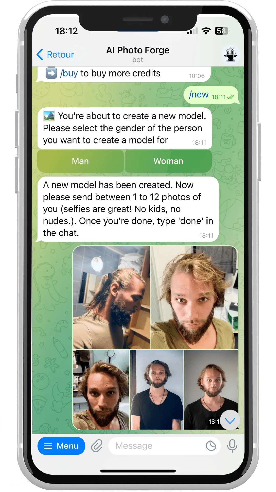 first screenshot of the app
